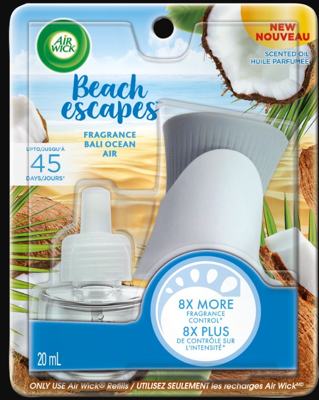 AIR WICK Scented Oil  Bali Ocean Air  Kit Canada Discontinued